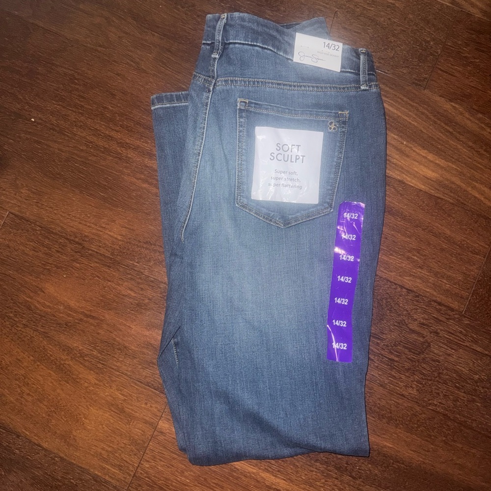 Jessica Simpson Soft Sculpt Blue Jeans size 14 nwt